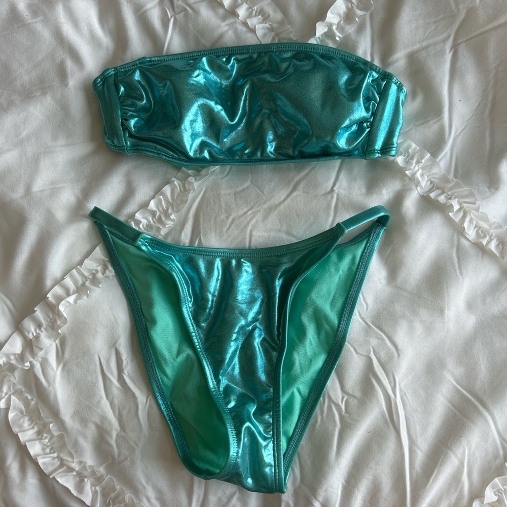 Wild Fable (Target) Metallic Teal Bikini Set